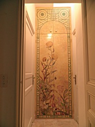 Décor peint sur portes"Jardin botanique et pergola"